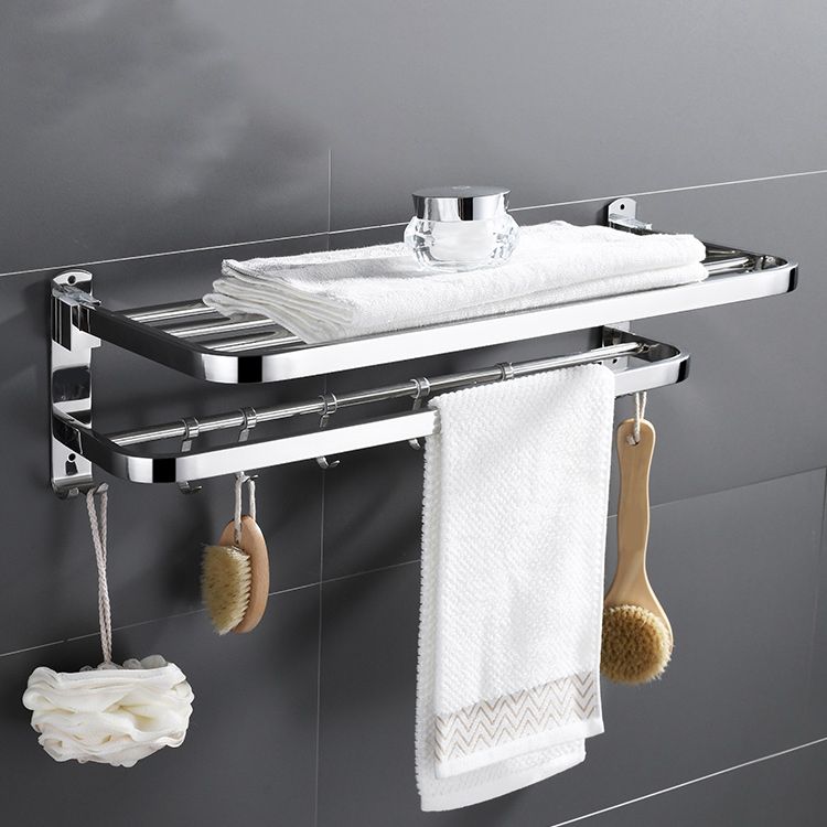 BowLift | Contemporary bathroom accessory set made of chrome-plated stainless steel with bathrobe hooks/towel rail