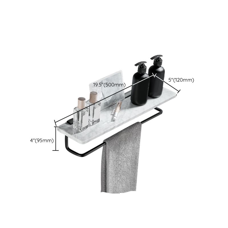 BowLift | Metal and Marble Bathroom Hardware Set as Individual Piece or Set in Black