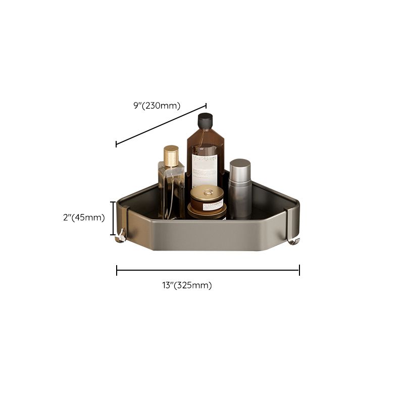 BowLift | Contemporary Aluminum Bathroom Accessory Set Grey Bath Shelf