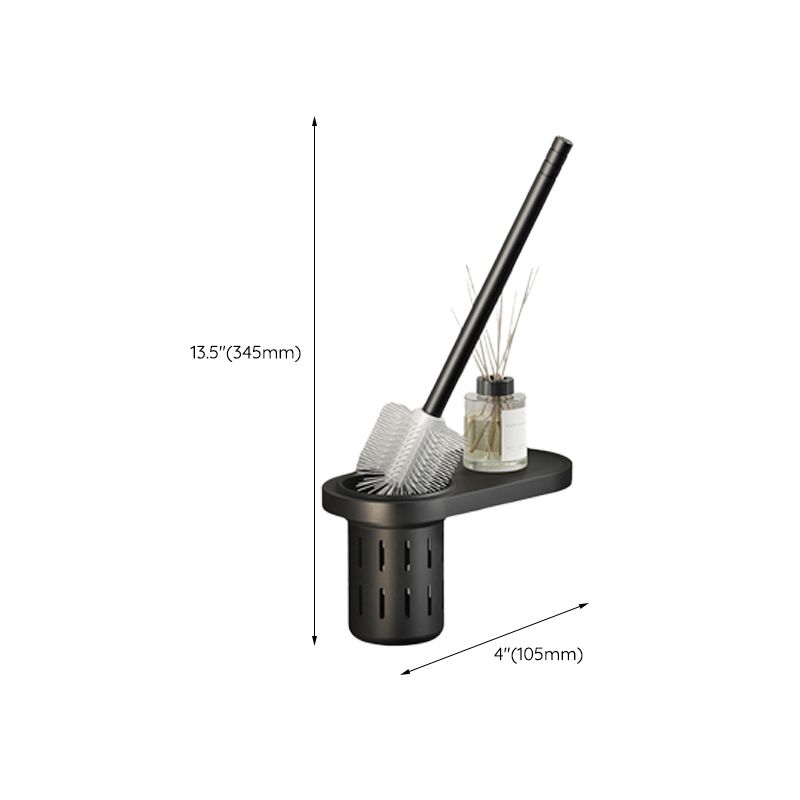 BowLift | Contemporary bathroom accessory set with black finish and bath shelf/towel bar