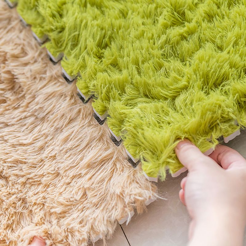 BowLift | Bedroom Carpet Tiles Solid Color Square Shag Stain Resistant Carpet Tiles