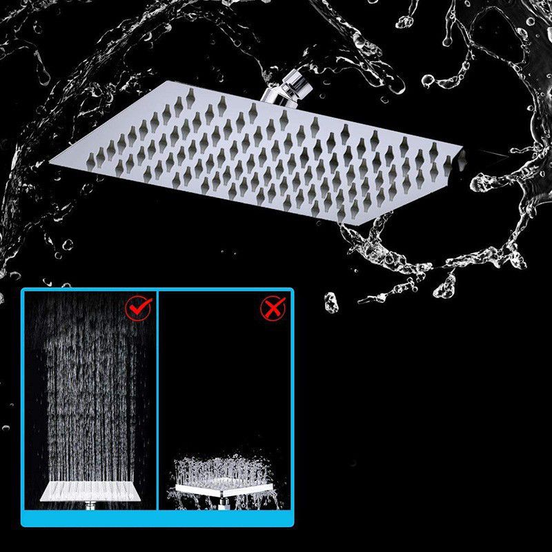 BowLift | Classic Dual Shower Head Square Large Shower Head with Round Hand Shower