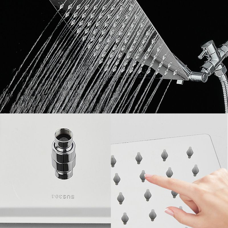 BowLift | Wall Mounted Adjustable Shower Head Modern Square Metal Shower Head