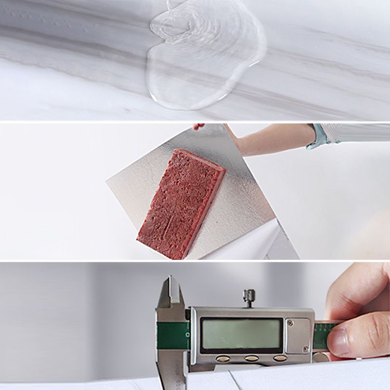 BowLift | Modern Splash Guard Wallpaper Marble Print Self-Adhesive Splash Guard Tile for Bathroom