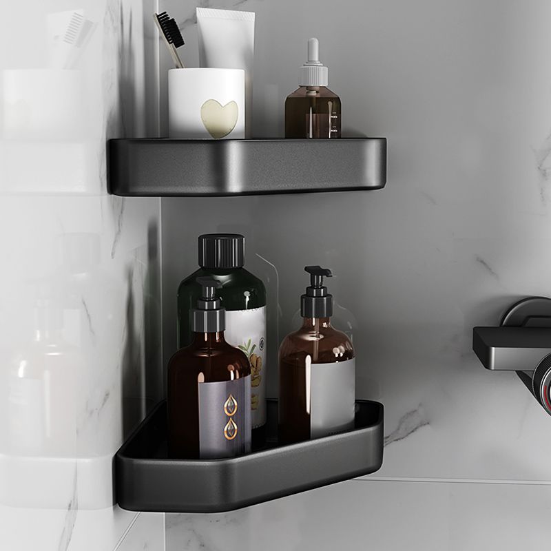 BowLift | Matt black bathroom accessories set Modern anti-rust 1/2/3-piece bathroom shelf
