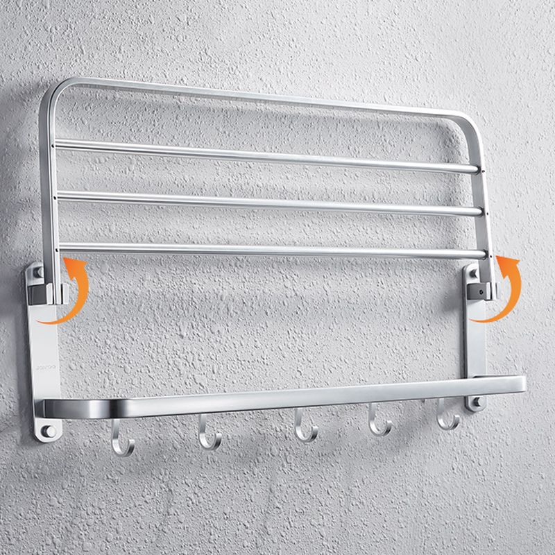 BowLift | Contemporary bathroom accessory set made of aluminum with towel holder/bath shelf