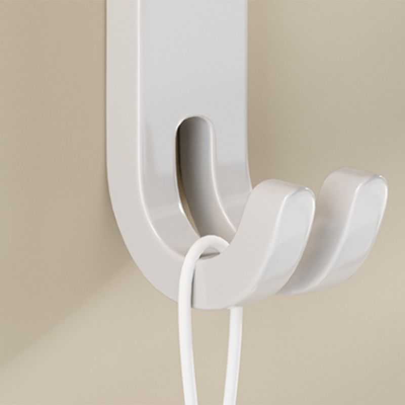 BowLift | Contemporary Bathroom Hardware Set in White with Bath Shelf/Towel Holder/Paper Holder