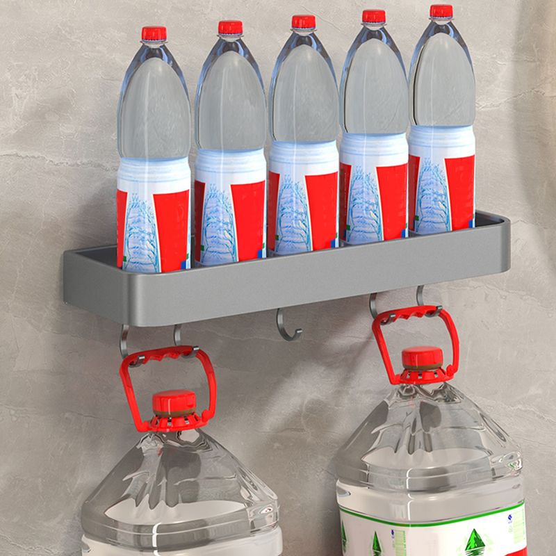 BowLift | Modern Grey 2-piece Bathroom Accessory Set, Matte Grey, Bathroom Shelf