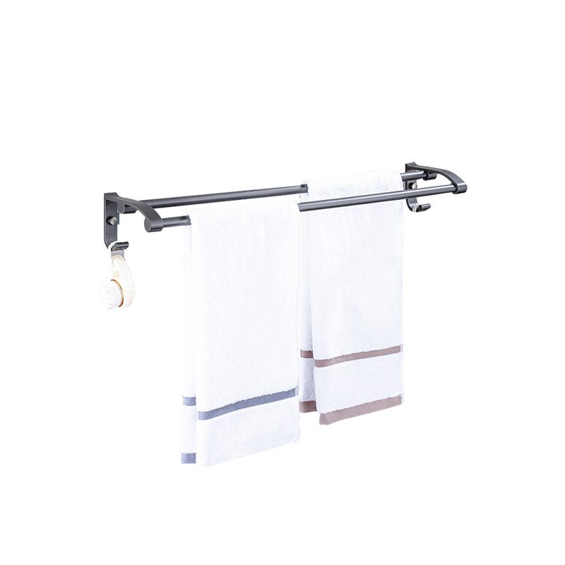 BowLift | Matt gray bathroom accessory set bathroom shelf/towel holder & paper holder included