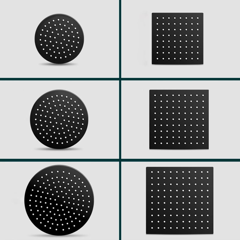 BowLift | Black round fixed shower head Modern design wall-mounted shower head