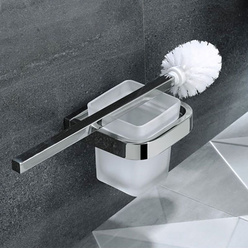 BowLift | Polished Chrome Modern Bathroom Accessory Set made of Stainless Steel Towel Holder/Soap Dish