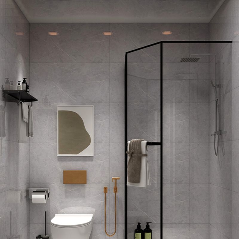 BowLift | Bathroom single tile marble pattern peel-and-stick tiles backing plate