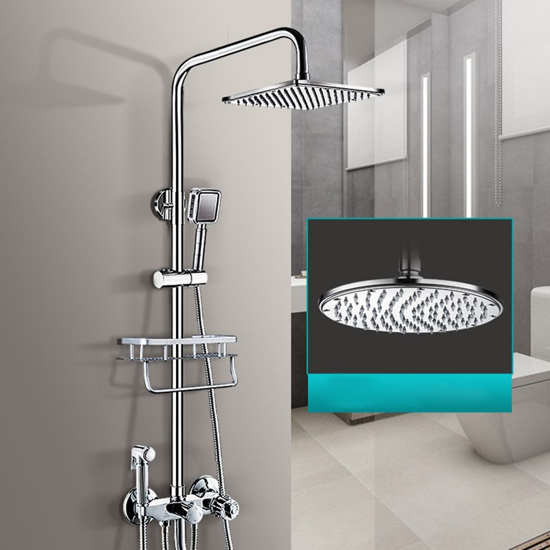 BowLift | Contemporary Showerhead Combination Dual Showerhead Stainless Steel Wall-Mounted Showerhead