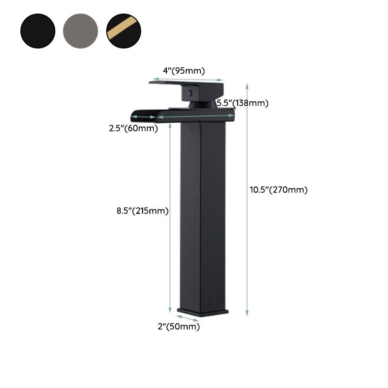BowLift | Basin Waterfall Outlet Single Lever Tap with LED Light