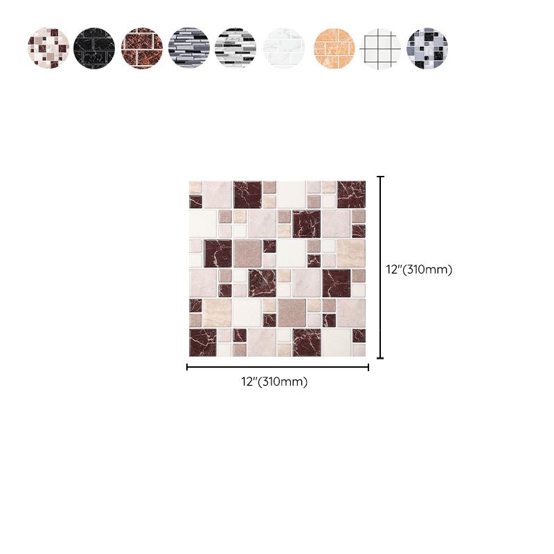 BowLift | Pattern Matte Color Stone Peel and Stick Mosaic Tile Peel and Stick Tile Set of 2