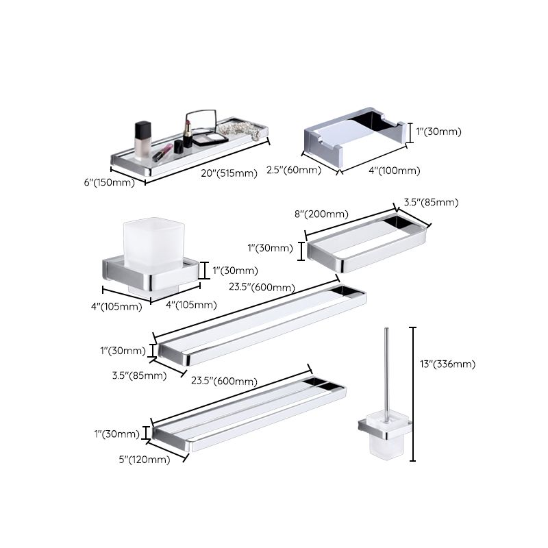 BowLift | Polished Chrome Bathroom Accessory Set Modern Brass Bathroom Accessory Kit