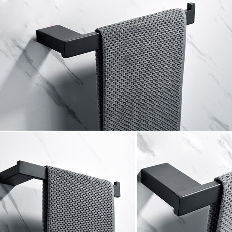 BowLift | 5-piece Modernism Bath Accessory Set in Matte Black Stainless Steel