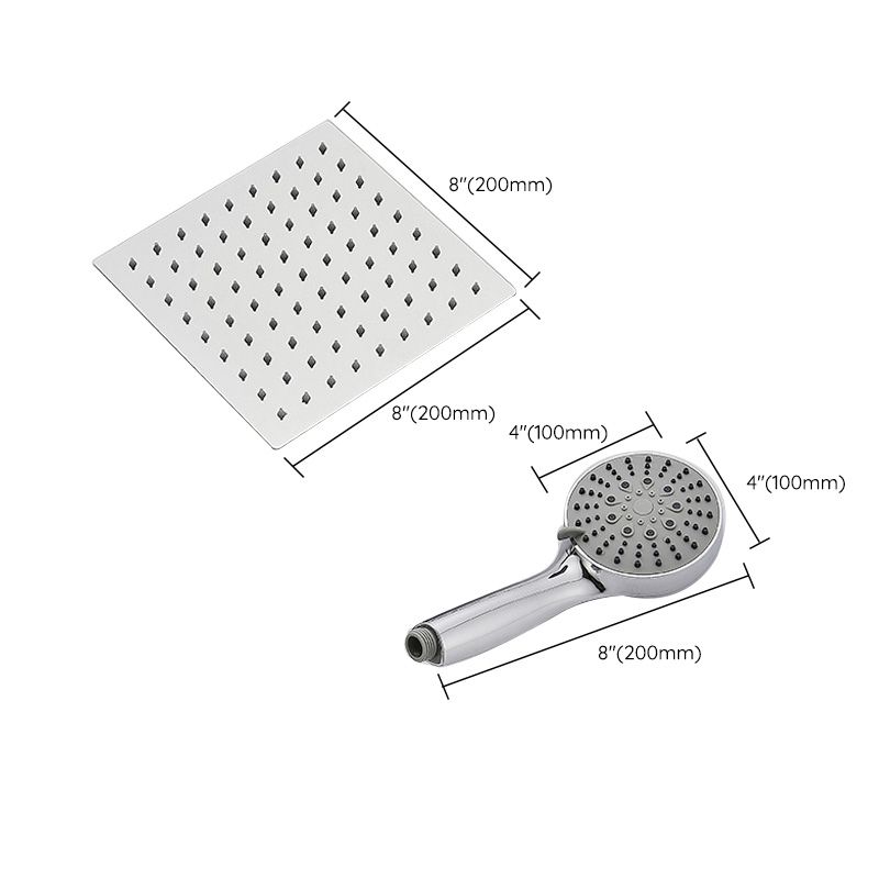 BowLift | Wall Mounted Adjustable Shower Head Modern Square Metal Shower Head