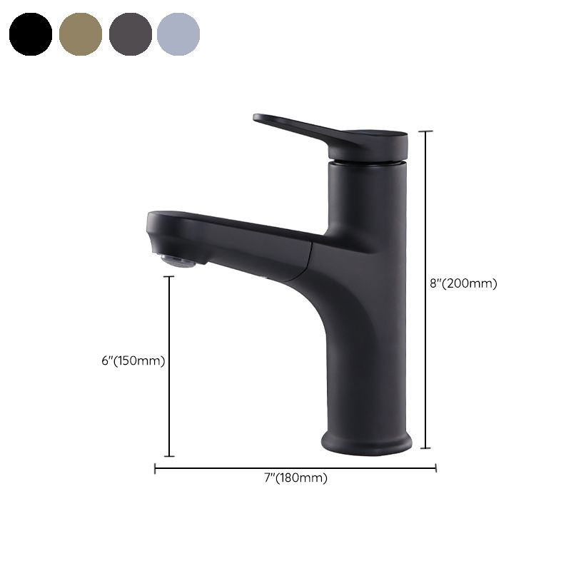 BowLift | Contemporary Basin Faucet Copper Pure Color Single Lever Retractable Basin Faucet