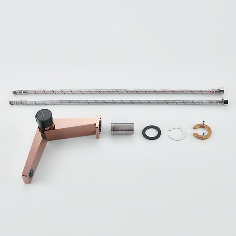 BowLift | Modern Bathroom Sink Faucet Brass Knob Handle Low Arc Basin Faucet