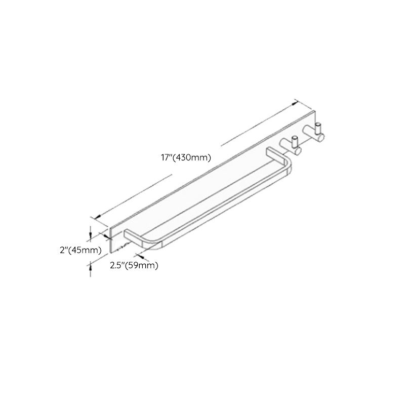 BowLift | Black 6-piece Bathroom Accessory Set Modern Shower Curtain Rod / Bathrobe Hooks and Towel Bar