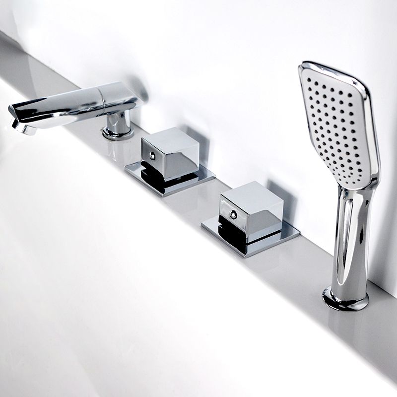 BowLift | Wall-mounted Copper Roman Bathtub Faucet Low Arc Roman Bathtub Filler Trim