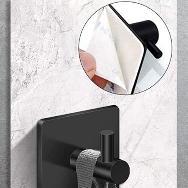 BowLift | Matt Black Bathroom Accessory Set Stainless Steel Towel Bar/Paper Holder/Bath Towel Hook