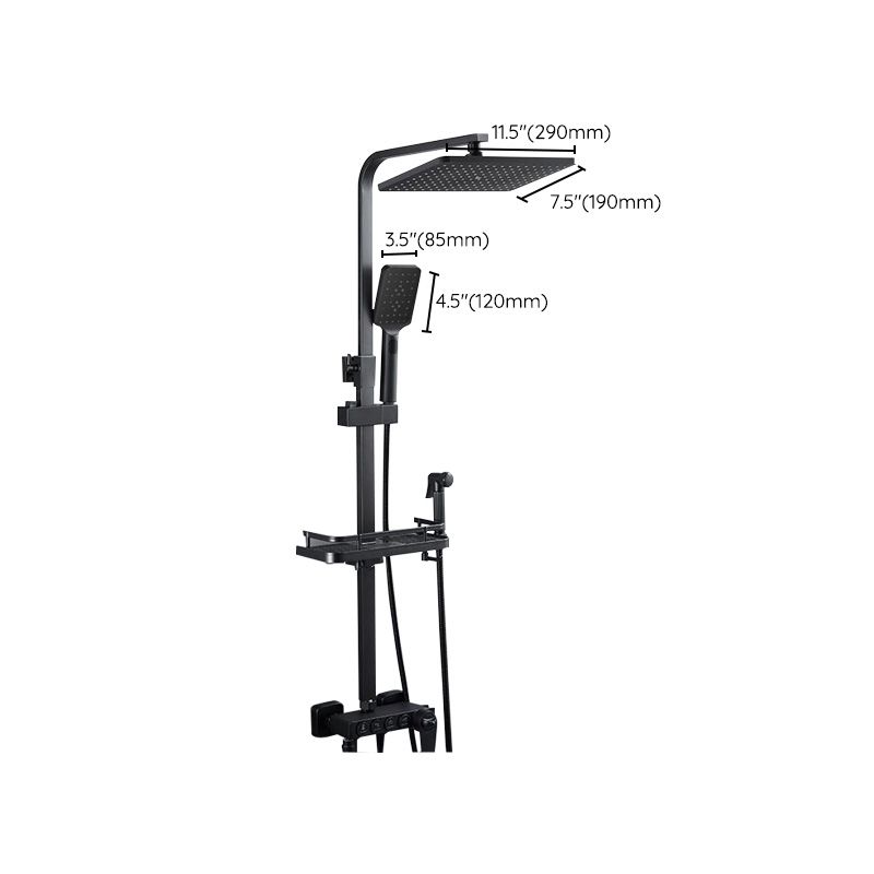 BowLift | Adjustable Spray Sample Shower Combination Metal Shower Fitting Arm Shower Head with Slip Bar