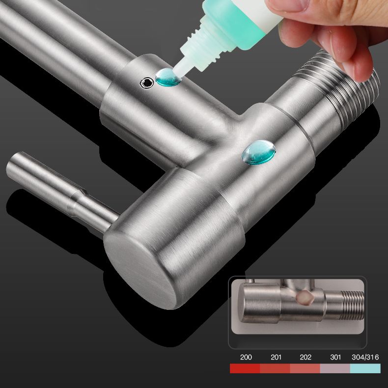 BowLift | Modern Bridge Faucet 304 Stainless Steel Knob Handle Swivel Spout Wall Mounted Faucet