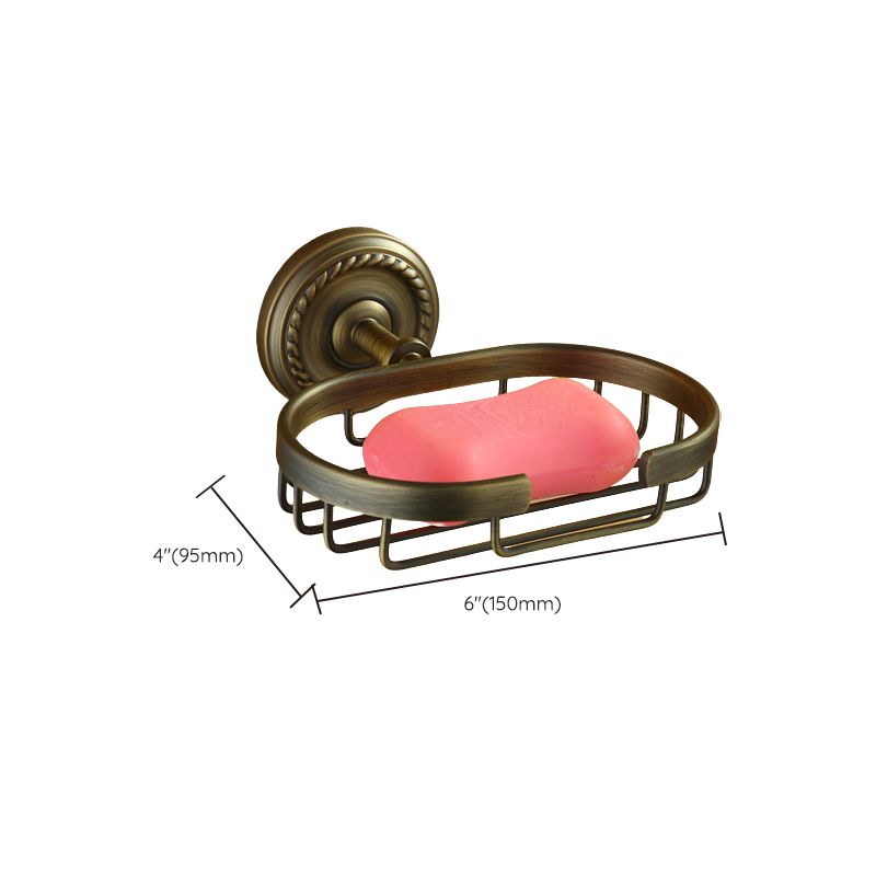 BowLift | Worn Brass Traditional Bathroom Set with Bath Shelf/Paper Holder & Towel Bar