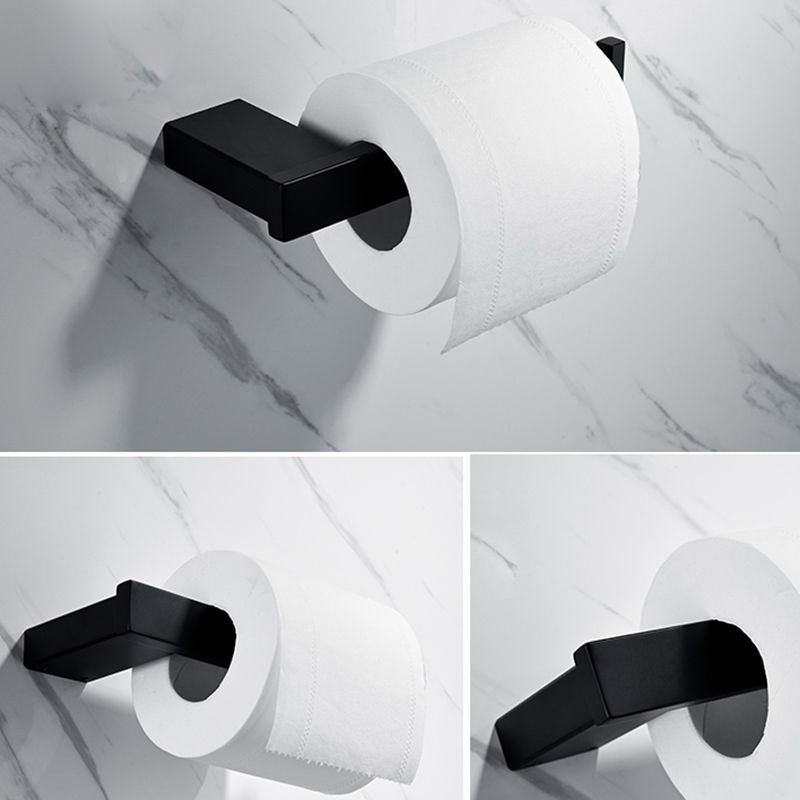 BowLift | 5-piece Modernism Bathroom Accessory Set in Matte Black Stainless Steel