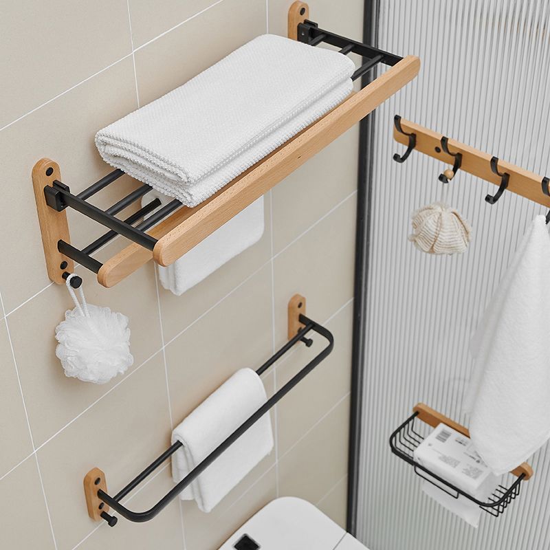 BowLift | Metal and wood bathroom accessories as a single piece or in a set in black