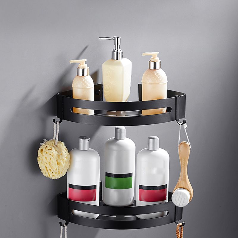 BowLift | Matt Black Modern Bathroom Accessory Set, Set of 3, Bathroom Shelf