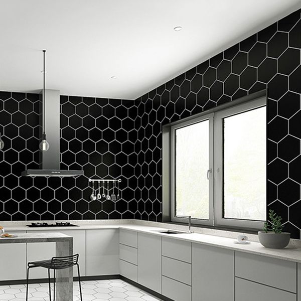 BowLift | Bathroom Wall Floor Tile Waterproof Geometric Pattern Floor Wallpaper