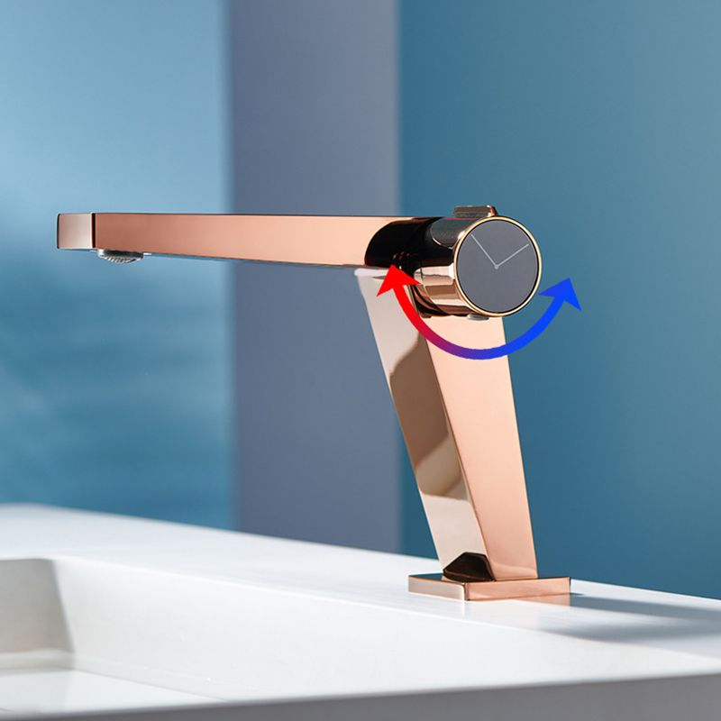 BowLift | Modern Bathroom Sink Faucet Brass Knob Handle Low Arc Basin Faucet