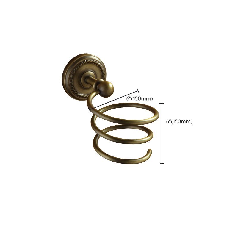 BowLift | Worn Brass Traditional Bathroom Set with Bath Shelf/Paper Holder & Towel Bar