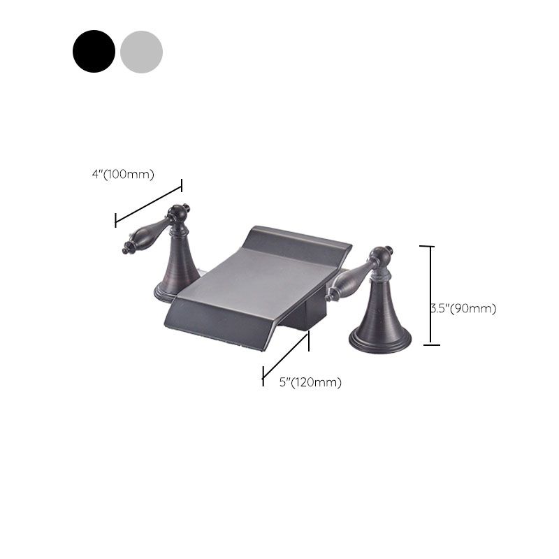 BowLift | Traditional Roman Bathtub Faucet Set Copper Fixed Deck Mount with Handles