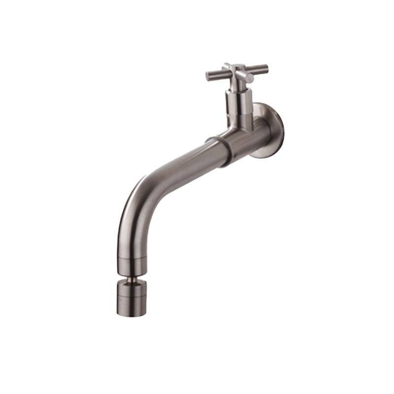 BowLift | Contemporary Wall-Mounted Bathroom Faucet Cross Handles Stainless Steel Faucet