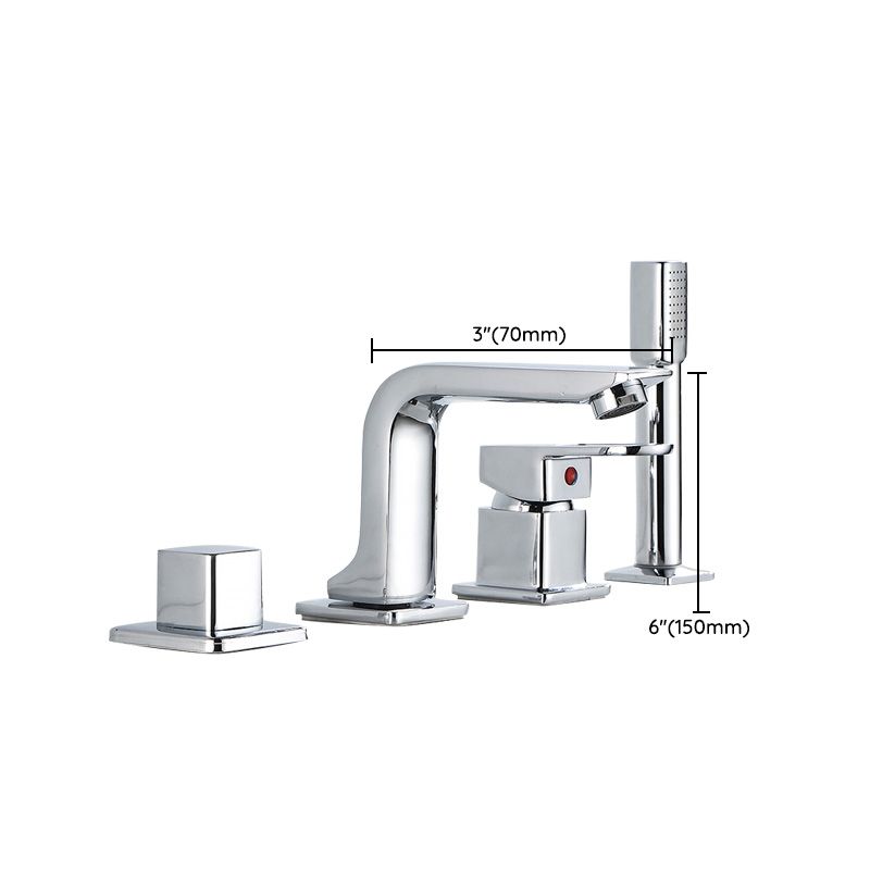 BowLift | Wall Mounted Faucet Brass Lever Handle Bathroom Faucet Hand Shower
