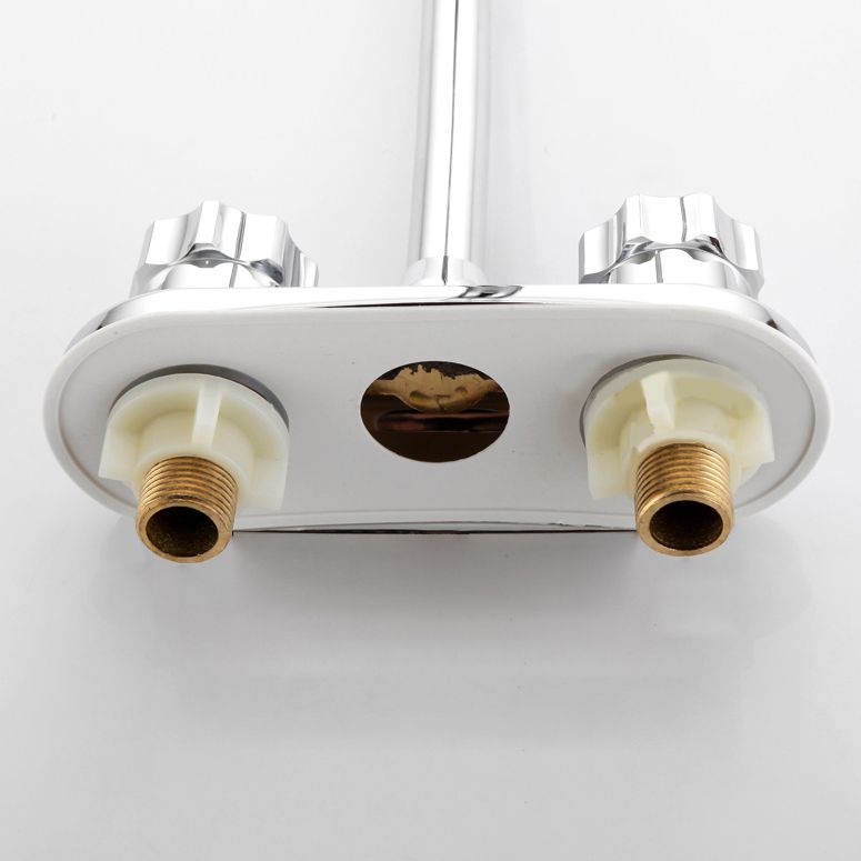 BowLift | Circular 2-Handle Bathroom Faucet Contemporary Brass Sink Faucet