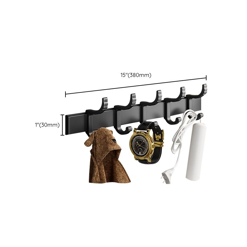 BowLift | Black Aluminum Bathroom Accessory Set Modern Bathroom Shelf / Towel Bar & Paper Holder