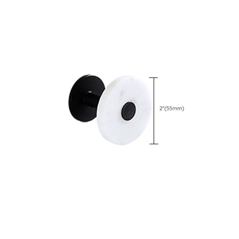 BowLift | Matt Black Bathroom Accessory Set made of Metal & Marble with Bath Shelf/Towel Holder