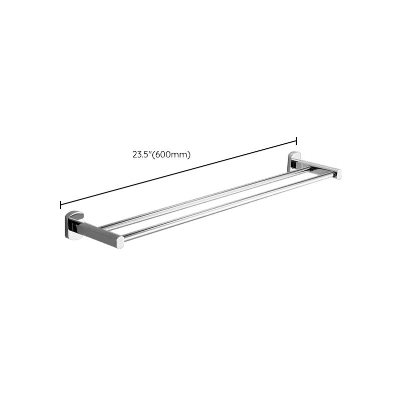 BowLift | Polished Chrome Modern Bathroom Accessory Set Silver Towel Holder/Bath Shelf