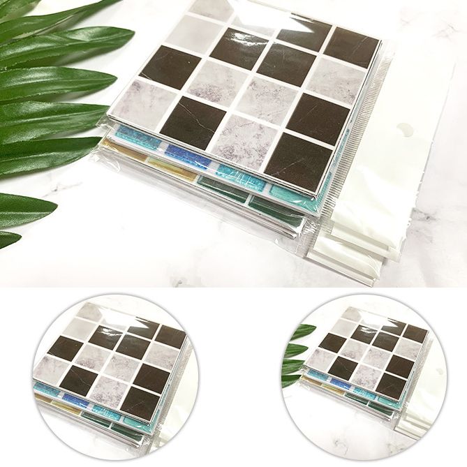 BowLift | Peel & Stick Mosaic Tile Plastic Square Stain-Resistant Peel and Stick Tiles for Shower