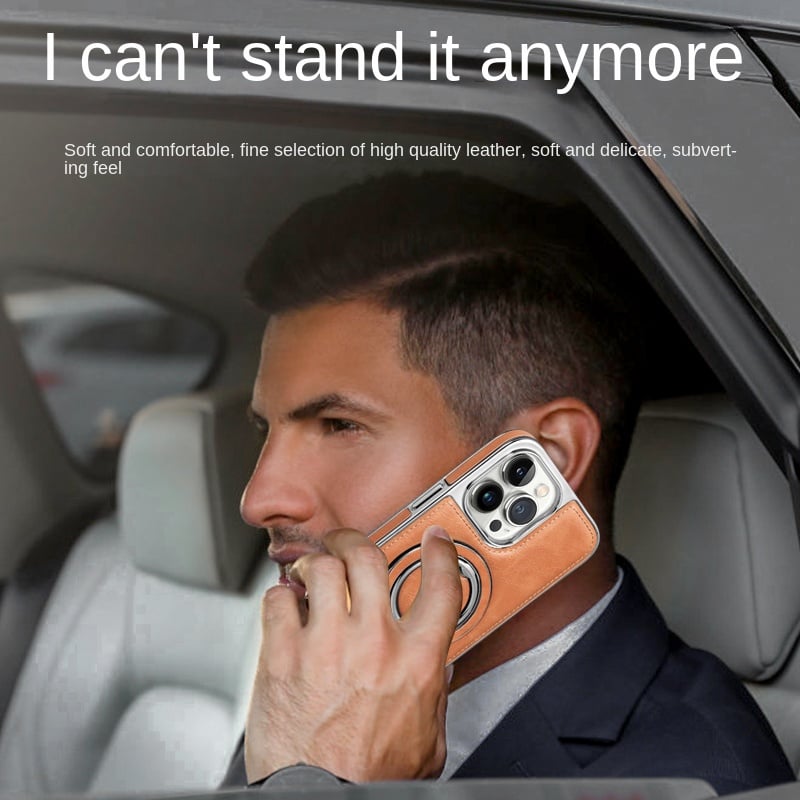 BowLift | Luxury Leather Invisible Stand iPhone Case