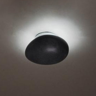BowLift | Pebble shape indoor wall lamp Light resin 4"/9" length LED modern style wall lamp in black