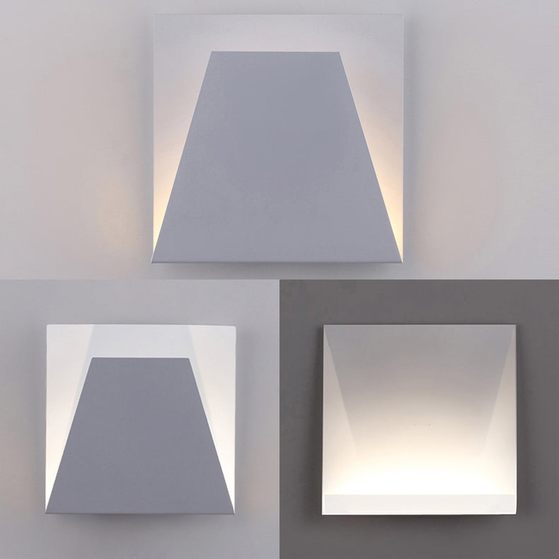 BowLift | Geometric Metal Wall Light Simple Style LED White Wall Light in Warm/White Light for the Bedroom