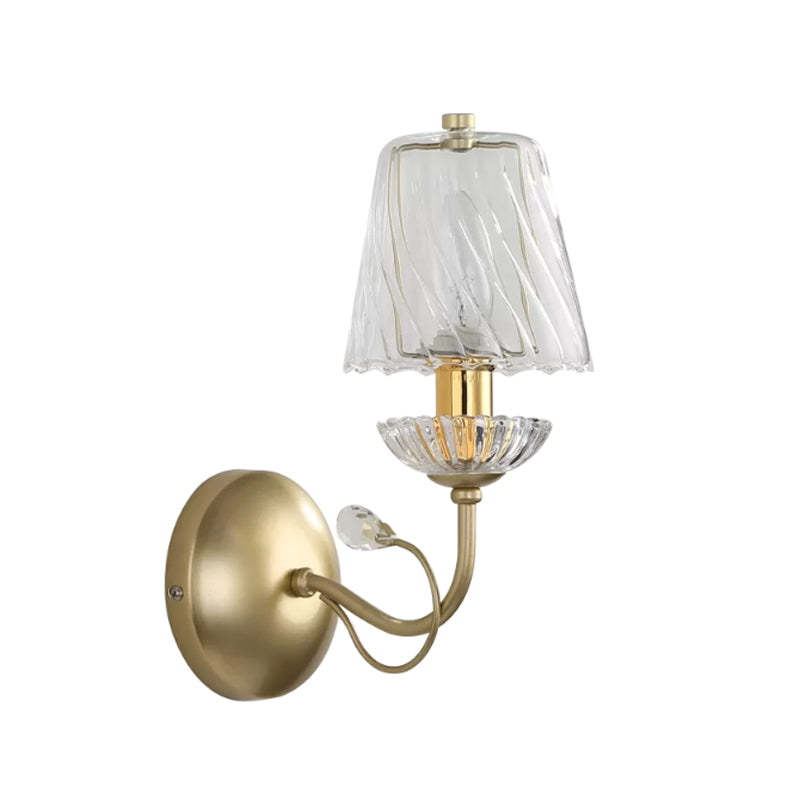 BowLift | Cone large space wall light fixture modern glass 1 head gold wall-mounted lamp