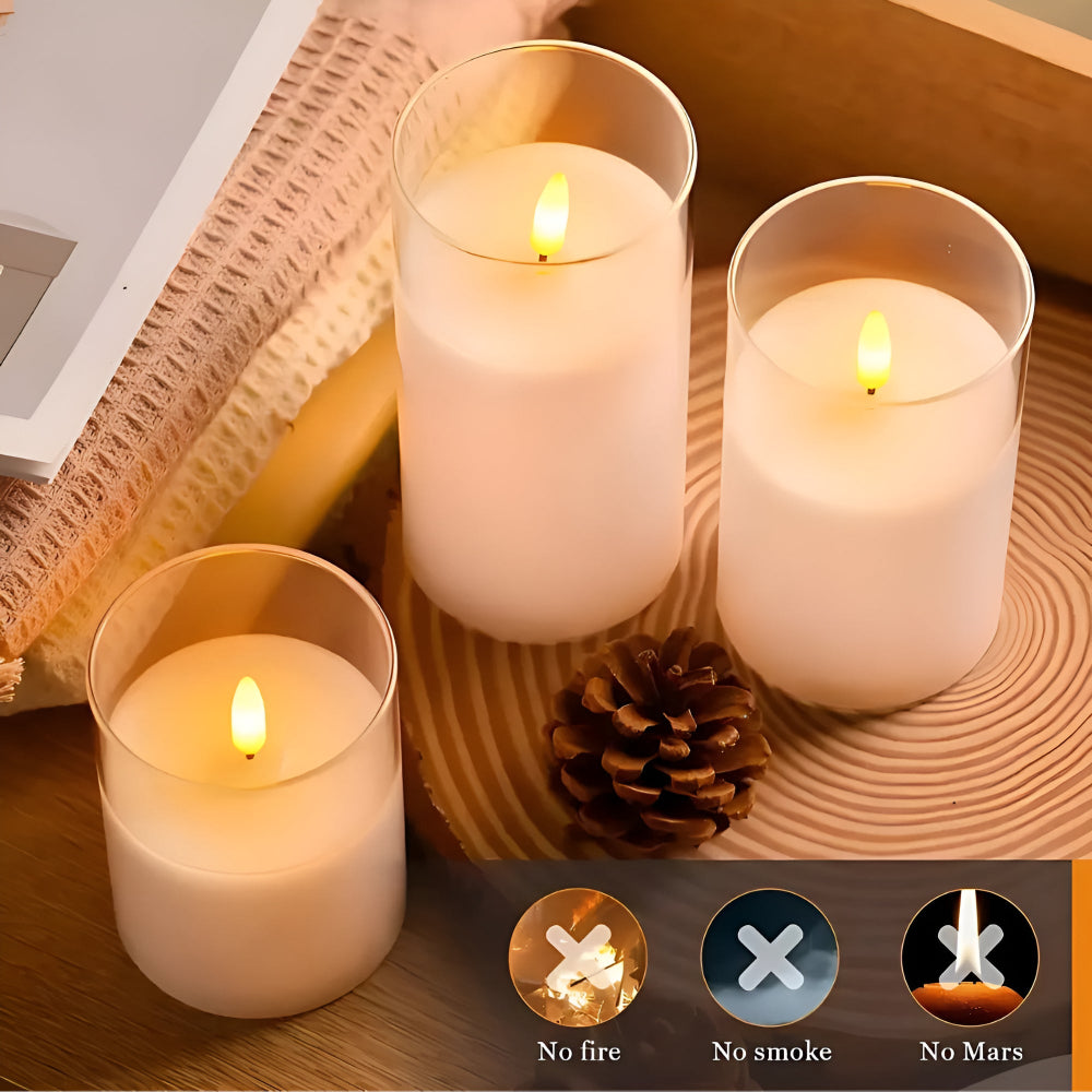 BowLift | Ethereal 3D Flameless Candle | 3pcs Set