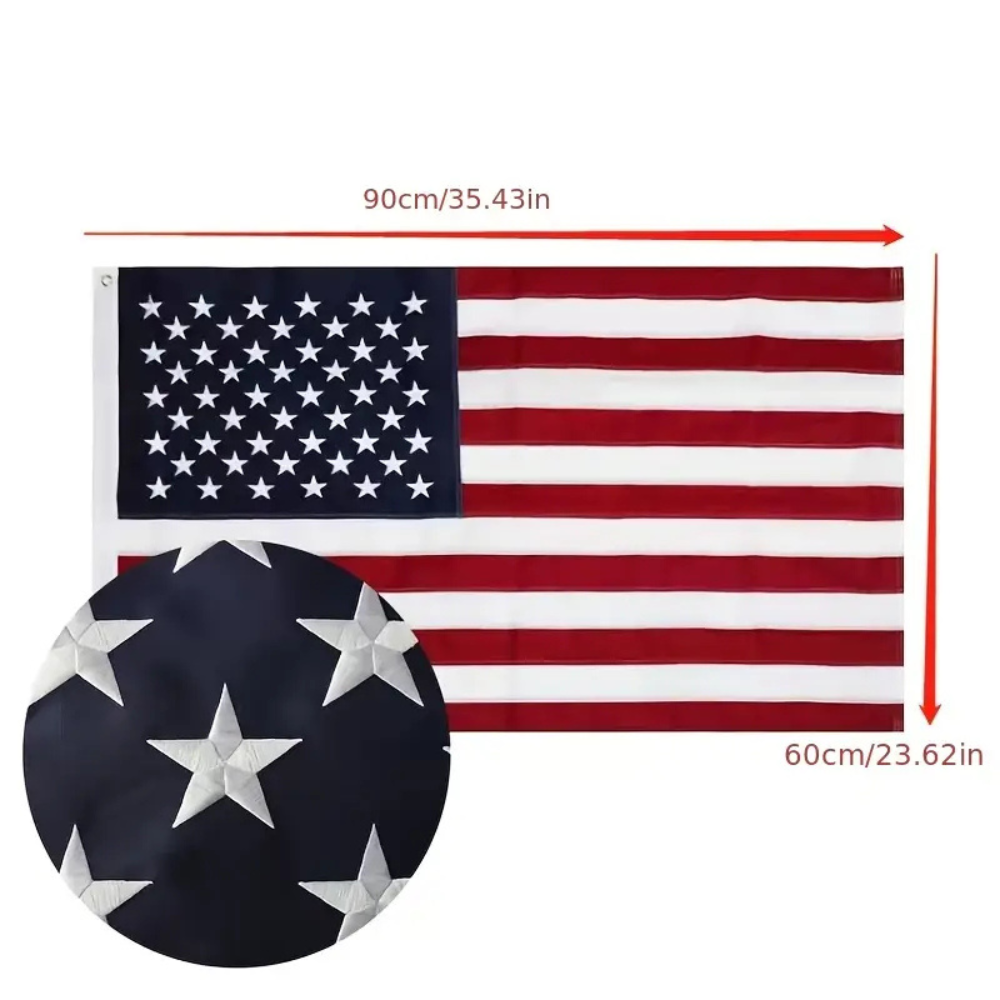 BowLift | American Flag Heavy Duty Nylon Embroidered Stars Outdoor Brass Grommets